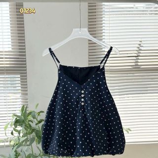Set 2 Món Váy 2 Dây Chấm Bi Và Áo Thun Tăm Lạnh Cao Cấp #01234 Set 2 Món Váy 2 Dây Chấm Bi Và Áo Thun Tăm Lạnh Cao Cấp #01234