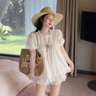 Set Váy Nữ Cộc Tay Babydoll Dễ Thương Chất Cotton Hàn Mềm Mát #115 Set Váy Nữ Cộc Tay Babydoll Dễ Thương Chất Cotton Hàn Mềm Mát #115