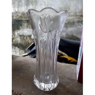 Lọ Hoa Thủy Tinh Trắng Loe 35cm (THÙNG 6C)