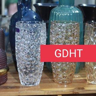 Lọ hoa thủy tinh dáng bầu 30cm - quà tặng khách hàng Lọ hoa thủy tinh dáng bầu 30cm - quà tặng khách hàng