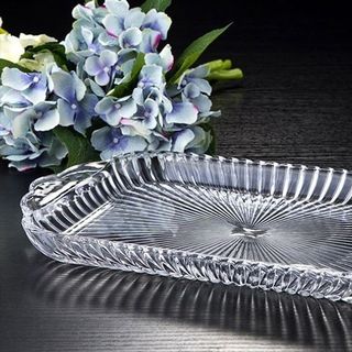 Khay Thủy Tinh Chữ Nhật Trắng Có Tay Cầm Rẻ (THÙNG 16C)