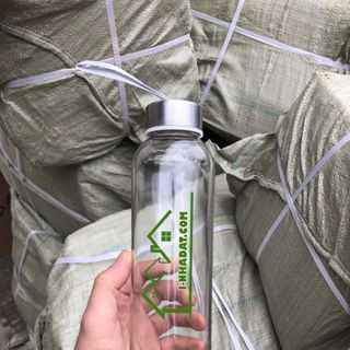 chai thủy tinh dây xách 500ml- Bình thủy tinh đựng nước dây xách 500ml