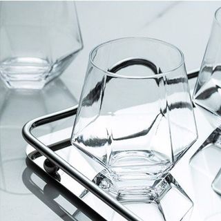 Bộ 6 Ly Cốc Thủy Tinh Lùn Góc Trắng