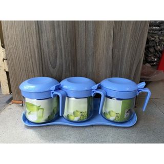 Bộ Gia Vị 3 Nắp Màu (THÙNG 36B) Bộ Gia Vị 3 Nắp Màu (THÙNG 36B)