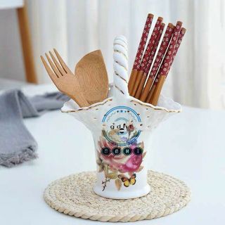 giỏ sứ xoắn đựng thìa dĩa / lẵng sứ đẹp hàng (THÙNG 60C)