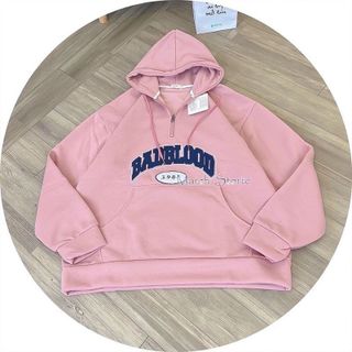 Áo khoác nỉ form 90kg dây kéo giữa cổ logo thêu, dây kéo phao Áo khoác nỉ form 90kg dây kéo giữa cổ logo thêu, dây kéo phao