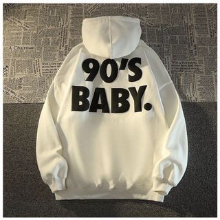 Áo hoodie nỉ in nổi 90s baby form đẹp vải mịn