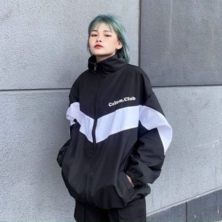 Áo khoác dù 2 lớp IN chữ CALEM kiểu dáng Bomber CỔ CAO unisex nam nữ mặc được Áo khoác dù 2 lớp IN chữ CALEM kiểu dáng Bomber CỔ CAO unisex nam nữ mặc được