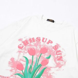 Áo Thun Tay Lỡ Dáng Rộng In Hình Hoa Tulip Kiểu Hàn Quốc Thời Trang Mùa Hè Cho Nữ Áo Thun Tay Lỡ Dáng Rộng In Hình Hoa Tulip Kiểu Hàn Quốc Thời Trang Mùa Hè Cho Nữ