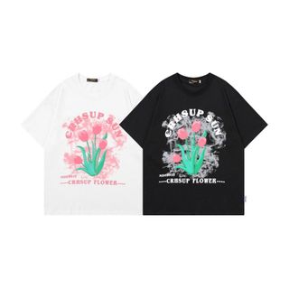 Áo Thun Tay Lỡ Dáng Rộng In Hình Hoa Tulip Kiểu Hàn Quốc Thời Trang Mùa Hè Cho Nữ Áo Thun Tay Lỡ Dáng Rộng In Hình Hoa Tulip Kiểu Hàn Quốc Thời Trang Mùa Hè Cho Nữ