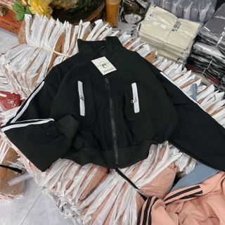 Áo khoác da lộn có nón có nút chặn nón,2 lớp lót dù,logo thêu form to 70kg