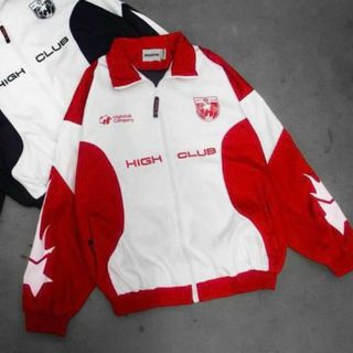 Áo khoác 2 lớp lót dù phối thân in HIGH CLUB