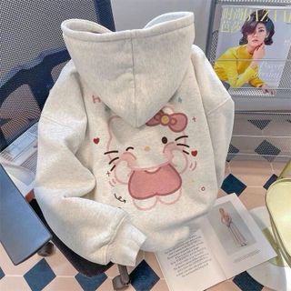 Áo Hoodie in Hellokity (in pét) hình in xịn, bền dính chắc