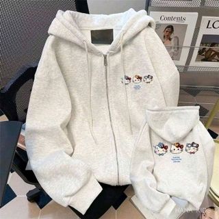 Áo khoác nữ vải nỉ 3 con mèo Cute Cat Áo khoác nữ vải nỉ 3 con mèo Cute Cat