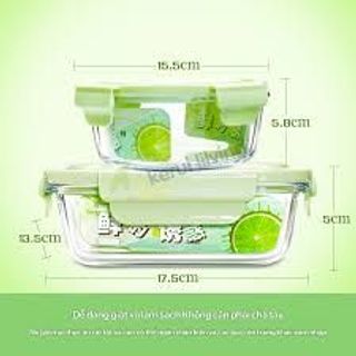 Bộ hộp cơm thủy tinh cường lực gồm 3 hộp thủy tinh 410ml không chia ngăn, Túi đựng và bộ đũa