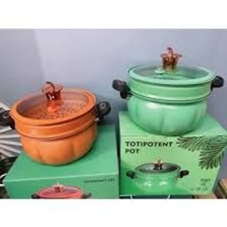 Nồi Áp Suất Bí Ngô Chống Dính 8L Thông Minh Phong cách Châu Âu - Nồi Hầm 4in1 Hầm Gà, Cháo, Nồi Chiên, Xào Nấu Đa Năng