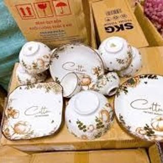 Đĩa Sứ Muối Tiêu Hoa 022 (THÙNG 260C)