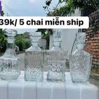 Chai thủy tinh đẹp chiết đồ uống dung tích 750ml/800ml/900ml/960ml/970ml/1000ml (1 chai)