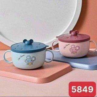 Bát giữ nhiệt có tay cầm kèm thìa cho bé ( THÙNG 144C)
