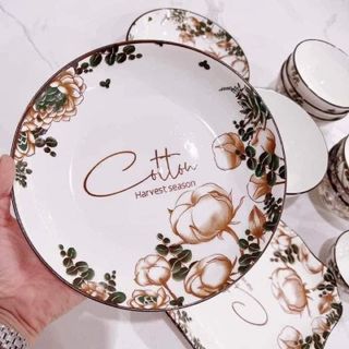 Đĩa Sứ Muối Tiêu Hoa 022 (THÙNG 260C)