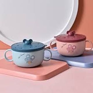 Ca Mỳ Inox Có Nắp Chống Đổ ca cháo,tô cháo,tô inox,tô ăn mì bát ăn mì, tô chén giữ nhiệt đút cháo cho bé không bị nguội