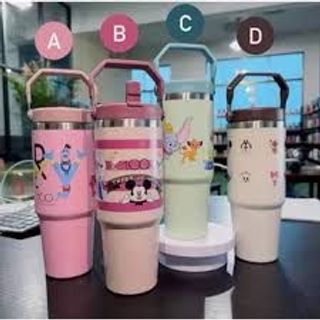 Ly giữ nhiệt quai xách cartoon 900ml