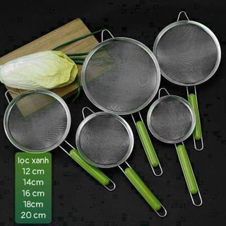 Rây Lọc Viền Inox Cán Xanh Cao Cấp/ Rây cháo cho bé/ Rây thức ăn siêu mịn cho bé 12CM Rây Lọc Viền Inox Cán Xanh Cao Cấp/ Rây cháo cho bé/ Rây thức ăn siêu mịn cho bé 12CM