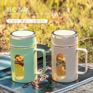 Ca trà thuỷ tinh bọc nhựa có lõi lọc hàng cao cấp chất lượng cao đảm bảo an toàn