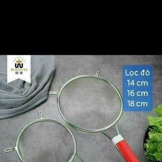 Lọc cua cán đỏ 100% inox dầy 18CM