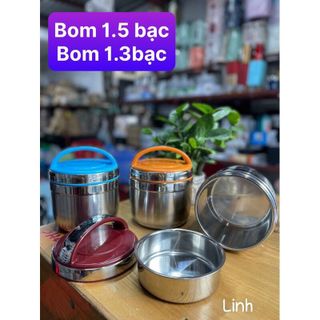 CẠP LỒNG BOM ĐỰNG CƠM/CANH/THỨC ĂN chất liệu inox 304 cao cấp 1.5ML