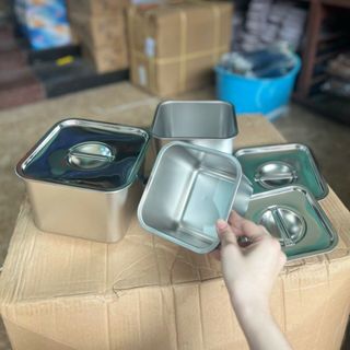 Set 5 Hộp Inox 304 Chống Rỉ Kèm Nắp Nhựa, Hộp Đựng Thực Phẩm Tủ Lạnh Đa Năng 12cm Set 5 Hộp Inox 304 Chống Rỉ Kèm Nắp Nhựa, Hộp Đựng Thực Phẩm Tủ Lạnh Đa Năng 12cm