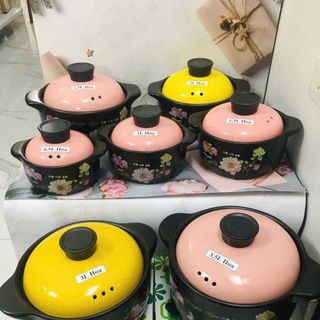 Nồi đất họa tiết 3,5 lít hầm canh thịt cao cấp giá sỉ - giá bán buôn