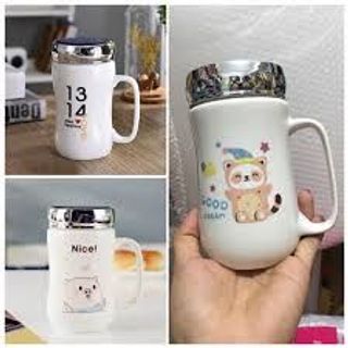 Cốc sứ nắp gương có quai nhiều hình