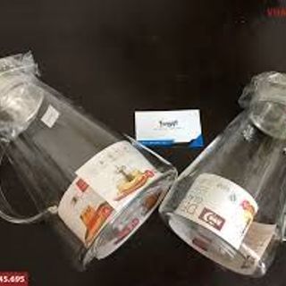 Bình Nước Thủy Tinh Chịu Nhiệt Đựng Nước Cao Cấp Deli, Có Nắp Inox 304 1400ML