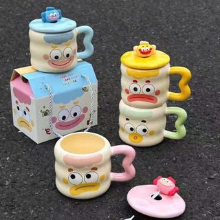 Quà tặng Ly sứ uống nước hình loopy 400ml quà tặng cho bạn Tặng kèm thìa kèm ống hút thủy tinh - XCB Quà tặng Ly sứ uống nước hình loopy 400ml quà tặng cho bạn Tặng kèm thìa kèm ống hút thủy tinh - XCB
