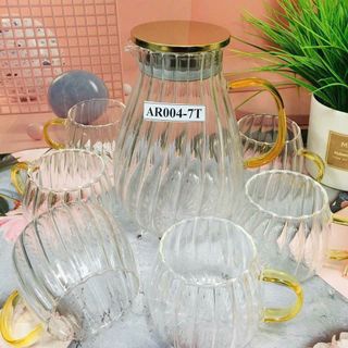 Bộ bình cốc thủy tinh chịu nhiệt cao cấp hình mũi khế