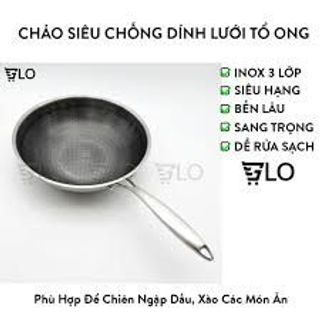 Chảo Siêu Chống Dính Sâu Lòng Lưới Tổ Ong 32cm