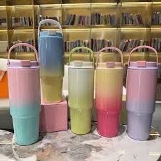 LY GIỮ NHIỆT LOANG MÀU, CÓ QUAI XÁCH 900ML