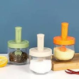 Lọ đựng gia vị thủy tinh kèm muỗng tùy chỉnh LGV1 tiện lợi