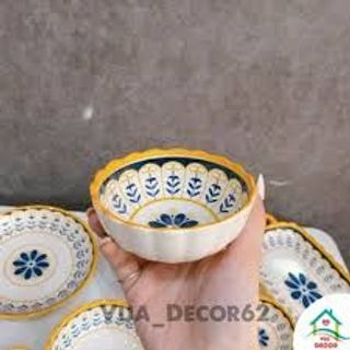 Bộ bát đĩa sứ thổ cẩm, bát ăn cơm, chén dĩa decor đẹp sang trọng