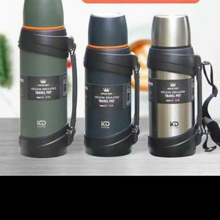 Bình giữ nhiệt cao cấp KD-938 inox 304 có dây xách dung tích 2000ml-