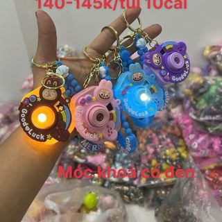 Móc khoá máy ảnh có đèn lốc 10cái đa dạng kiểu hottrend