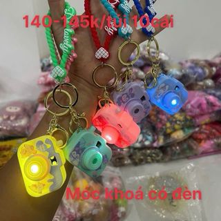 Móc khoá máy ảnh có đèn lốc 10cái đa dạng kiểu hottrend