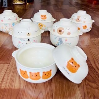 Tô úp mì, bát ăn mì ăn liền tay cầm phong cách Nhật Bản hình động vật hoạt hình dễ thương