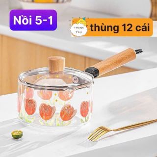 Nồi thuỷ tinh có cán gỗ dung tích 1.7 lít