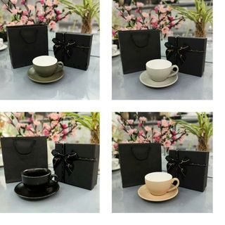 Bộ cốc cafe nóng kèm đĩa dùng trong quán cafe, khách sạn,Resort