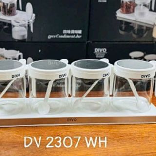 Bộ Hũ Gia Vị Cao Cấp CCKO Inox 304 - Thủy Tinh Borosilicate, Dung Tích 400ml