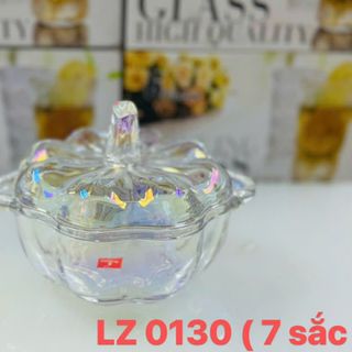 Hũ mứt thủy tinh không chân 7 sắc