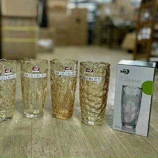 Bình bông bầu vàng 25cm / bình thủy tinh cắm hoa kiểu dáng bầu vàng kiểu ngẫu nhiên , bình cắm hoa lớn ( THÙNG 36 C )