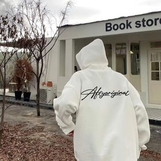 ￼Áo Hoodie nỉ có mũ, áo Hoodie Nam Nữ Unisex form rộng ấm áp Phong cách Phong cách Hàn Quốc